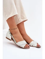 Kožené Ploché Sandály Maciejka 04614-46 Mátové