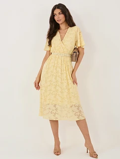 Dámské šaty SK 22675.04 světle žluté - FPrice