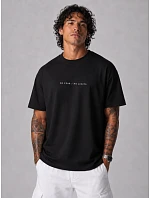 Pánské bavlněné tričko oversize s potiskem No Excuses černé NX4006R Pánské bavlněné tričko oversize s potiskem No Excuses černé NX4006R
