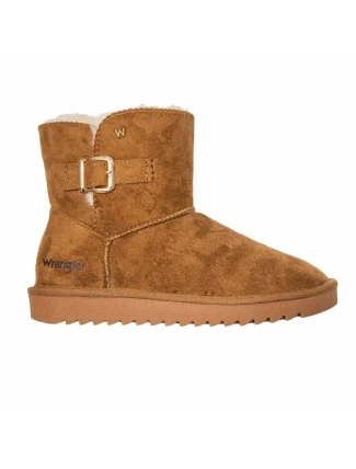 Wrangler Elsa Platform MID women's snow boots insulated winter boots with fur black (20243077.37B) dámské