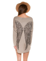 Trendy svetr KouCla + andělská křídla a kamínky
