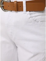 Dámské džíny s páskem UY2930 bílé  - FashionStreet