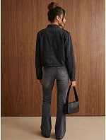 Dámská džínová bunda Napoleonka, černá, FashionStreet TY6044 Dámská džínová bunda Napoleonka, černá, FashionStreet TY6044
