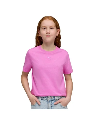 Puma ESS Centered Cat Logo Tee pink 692972 74 dětské tričko