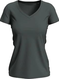 Stedman Stretch-T V-neck Women Dámské tričko s výstřihem do V 05.9710 slate grey