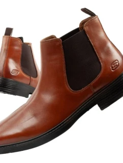 Pánské boty Skechers Miller-Boris sable boots elegant leather brown