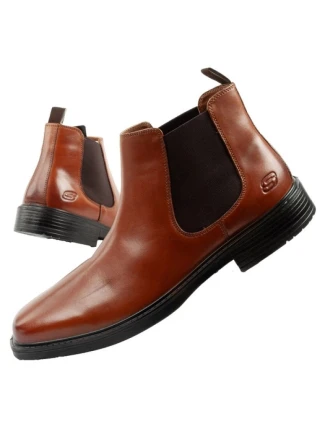 Pánské boty Skechers Miller-Boris sable boots elegant leather brown