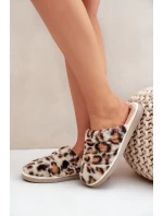 Futrzane Dámské Pantofle Panterka Inblu EK000008 Béžové