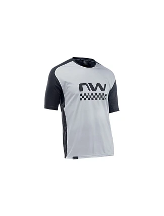 Cyklistické tričko NORTHWAVE Edge Jersey Short Sleeve – šedé/černé Cyklistické tričko NORTHWAVE Edge Jersey Short Sleeve – šedé/černé