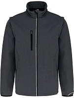 Kariban ProAct PA 323 3-vrstvá softshellová bunda s odep. rukávy 20.P323 marl dark grey Kariban ProAct PA 323 3-vrstvá softshellová bunda s odep. rukávy 20.P323 marl dark grey