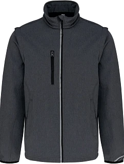 Kariban ProAct PA 323 3-vrstvá softshellová bunda s odep. rukávy 20.P323 marl dark grey