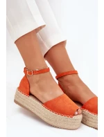 Dámské espadrilky na platformě s pletením oranžové Selise Dámské espadrilky na platformě s pletením oranžové Selise