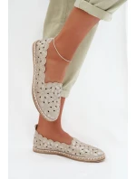 Dámské nazouvací baleríny s květinami zlaté Vennice Dámské nazouvací baleríny s květinami zlaté Vennice