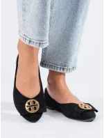 Pěkné dámské černé  baleríny bez podpatku