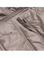 Dámská prošívaná bunda v barvě cappucciono pro přechodné období (H-205) Dámská prošívaná bunda v barvě cappucciono pro přechodné období (H-205)