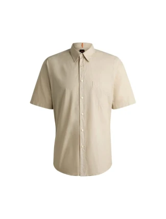 Pánská košile BOSS Relegant_6-short_M Light Beige (50537331-271)