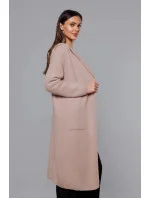 Dlouhý béžový vlněný přehoz přes oblečení typu alpaka s kapucí (M105-1) Dlouhý béžový vlněný přehoz přes oblečení typu alpaka s kapucí (M105-1)