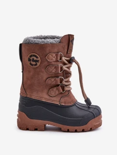 Vysoké Teplé Dětské Sněhule Se Stažením Hnědé Lee Cooper LCJ-24-44-2842K