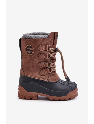 Vysoké Teplé Dětské Sněhule Se Stažením Hnědé Lee Cooper LCJ-24-44-2842K