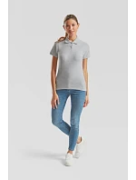 Fruit of the Loom Lady-Fit Premium Polo Dámské piqué polo 16.3030 heather grey Fruit of the Loom Lady-Fit Premium Polo Dámské piqué polo 16.3030 heather grey