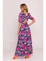 M858 Maxi šaty s otevřenými zády - model 1