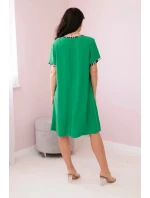 Šaty s leopardím potiskem jasně zelená Šaty s leopardím potiskem jasně zelená