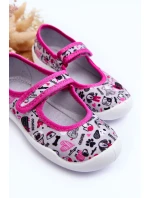 Dětské baleríny Befado 114X521 šedá-růžová Dětské baleríny Befado 114X521 šedá-růžová