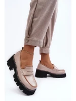 Dámské kožené mokasíny D&A MR870-32 béžové Dámské kožené mokasíny D&A MR870-32 béžové