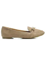 Skvělé hnědé baleríny se zlatým řetízkem Skvělé hnědé baleríny se zlatým řetízkem