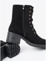 Praktické dámské kotníčkové boty černé platforma Praktické dámské kotníčkové boty černé platforma