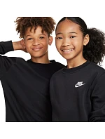 Dětská mikina Nike Sportswear Club Fleece Black FD3006 010 Dětská mikina Nike Sportswear Club Fleece Black FD3006 010