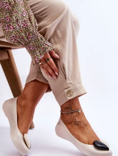 Dámské baleríny ZAXY se srdcem LL285030 světle béžová