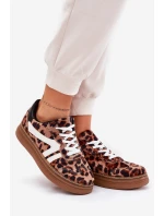 Dámské Tenisky Na Platformě Leopardí Hnědé Totter