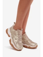 Dámské tenisky Big Star HI-POLY SYSTEM – béžovo/zlaté Dámské tenisky Big Star HI-POLY SYSTEM – béžovo/zlaté