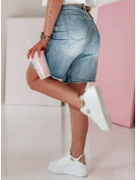 Dámské džínové šortky s páskem SHORTIVA modré FashionStreet SY0476