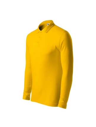 Pánské tričko Pique Polo LS (žluté)