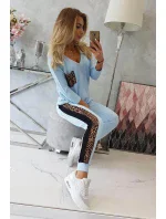 Sada s leopardím potiskem modré barvy Sada s leopardím potiskem modré barvy