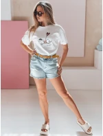 Dámské tričko oversize se psem CUTE TAIL bílé FashionStreet RY2904