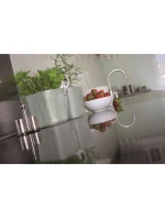 Květináč s bylinkami TWINS CUBE WITH CUTLERY WHITE