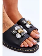 Dámské sandály s kamínky S.Barski KV-2775-31 Černá