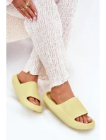 Dámské Lehké Pěnové Pantofle Na Tlusté Podešvi Limetkové Querceria