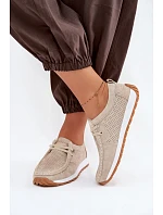 Dámské polobotky z přírodního semiše béžové Amela