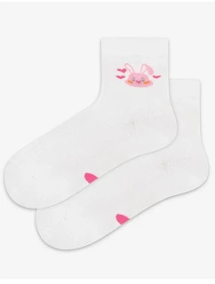 TENKÉ PONOŽKY BARVA 2-6 LET DÍVKY BÍLÉ 24-26