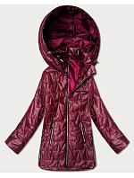 Tenká bunda s kapucí plus size Goodlookin burgundy (B8576-27) Tenká bunda s kapucí plus size Goodlookin burgundy (B8576-27)