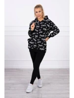 Mikina s nápisy černá