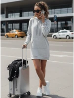 Dámská oversize dlouhá mikina TIMMY světle šedá FashionStreet EY1932