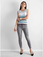 Dámský top AT TP 5038.28P bílý a modrý Dámský top AT TP 5038.28P bílý a modrý