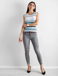 Dámský top AT TP 5038.28P bílý a modrý