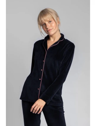 Dámská domácí košile LA007 Tmavě modrá - LaLupa