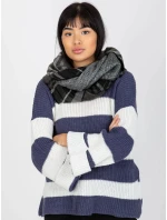 Tunelová šála AT KM 1402.20 Černo-bílá - FPrice